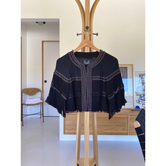 💘BEBE chain link fringe bolero jacket - Picture 4 of 7